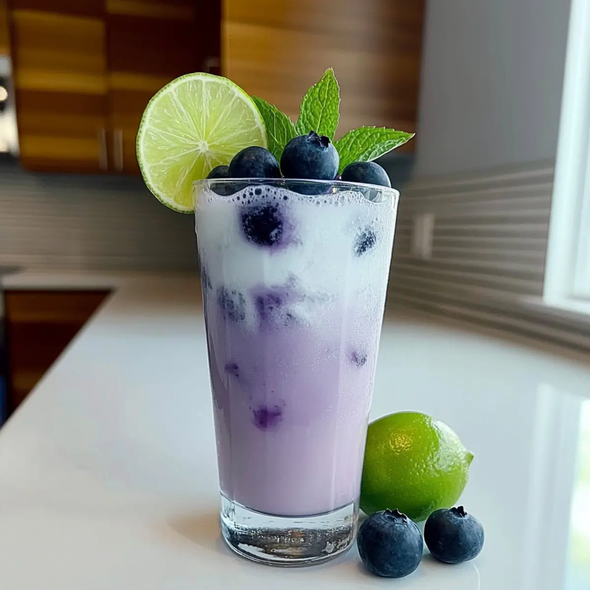 Blueberry Coconut Cooler Mocktail for a Refreshing Sip