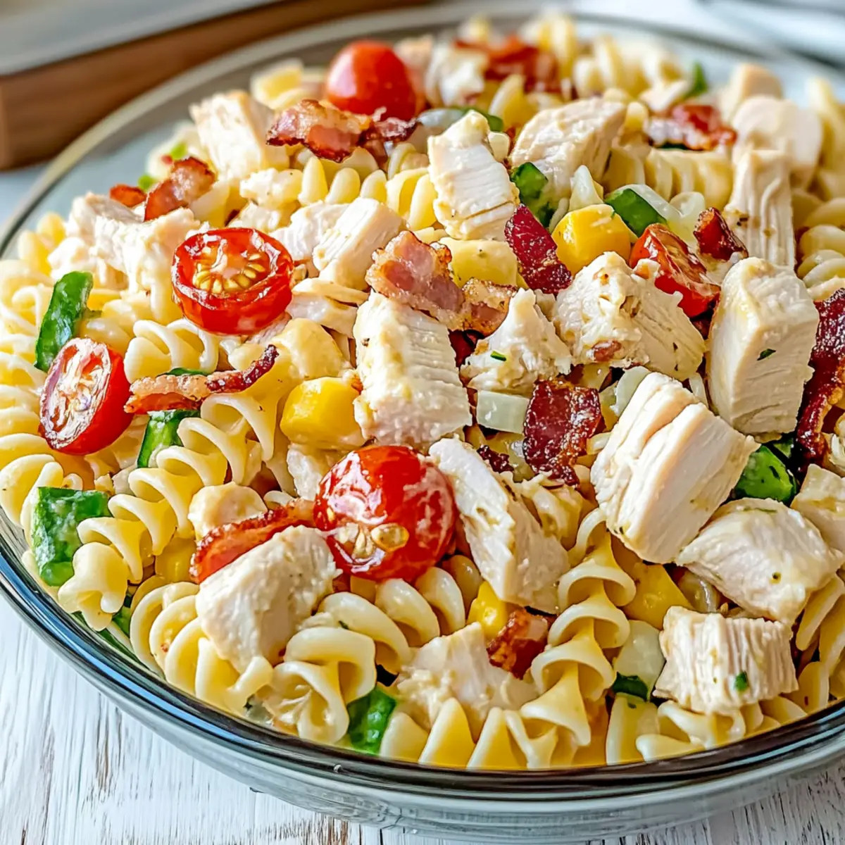Delicious Chicken Club Pasta Salad Perfect for Summer Days