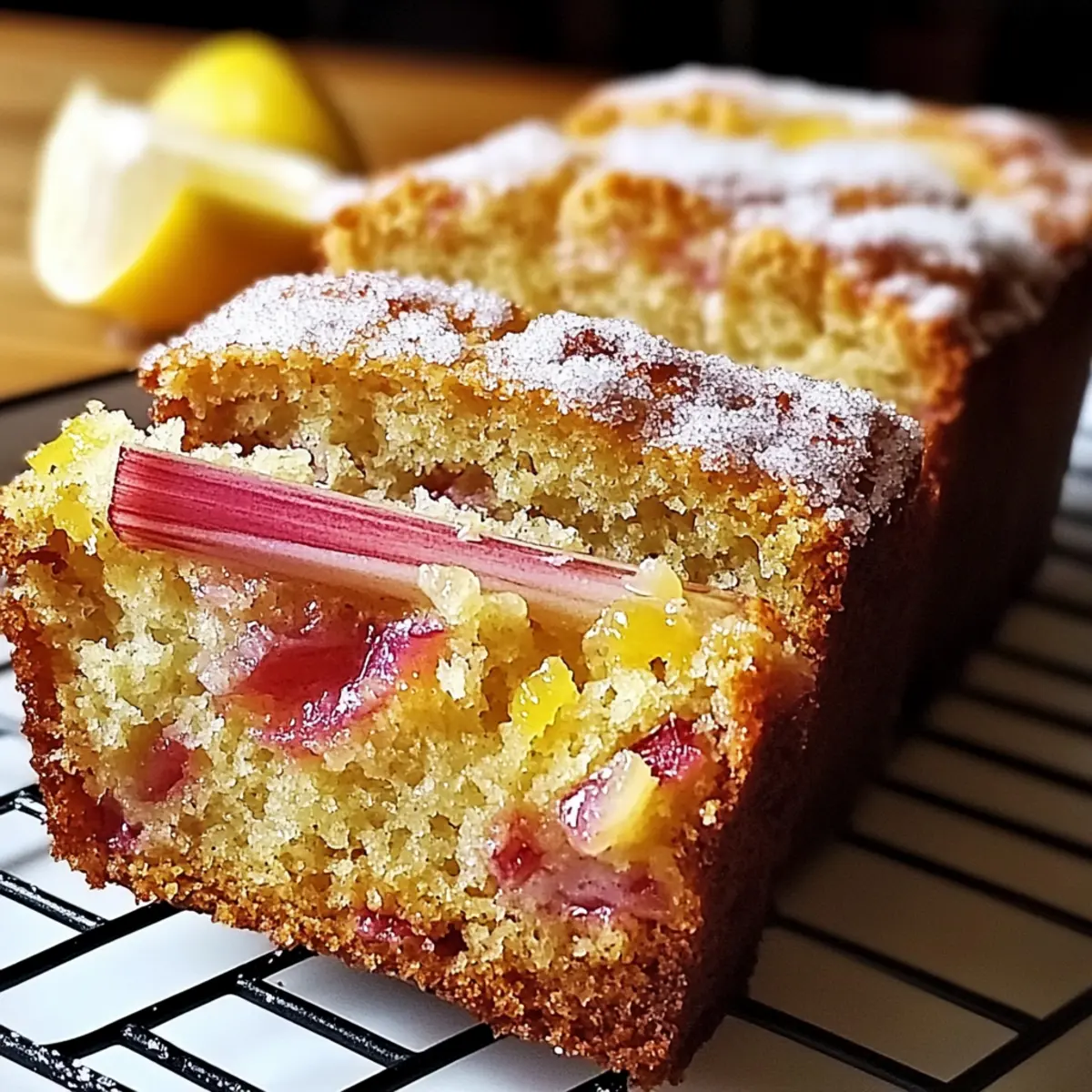Lemon Rhubarb Sunshine Loaf: A Bright Slice of Bliss