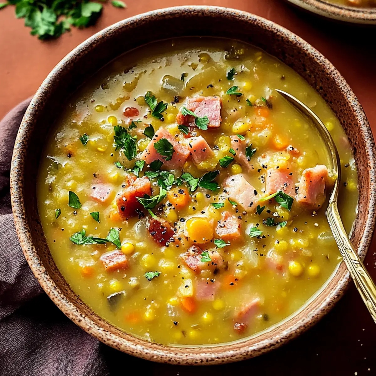 Comforting Split Pea Soup: Hearty Flavors in Every Spoonful