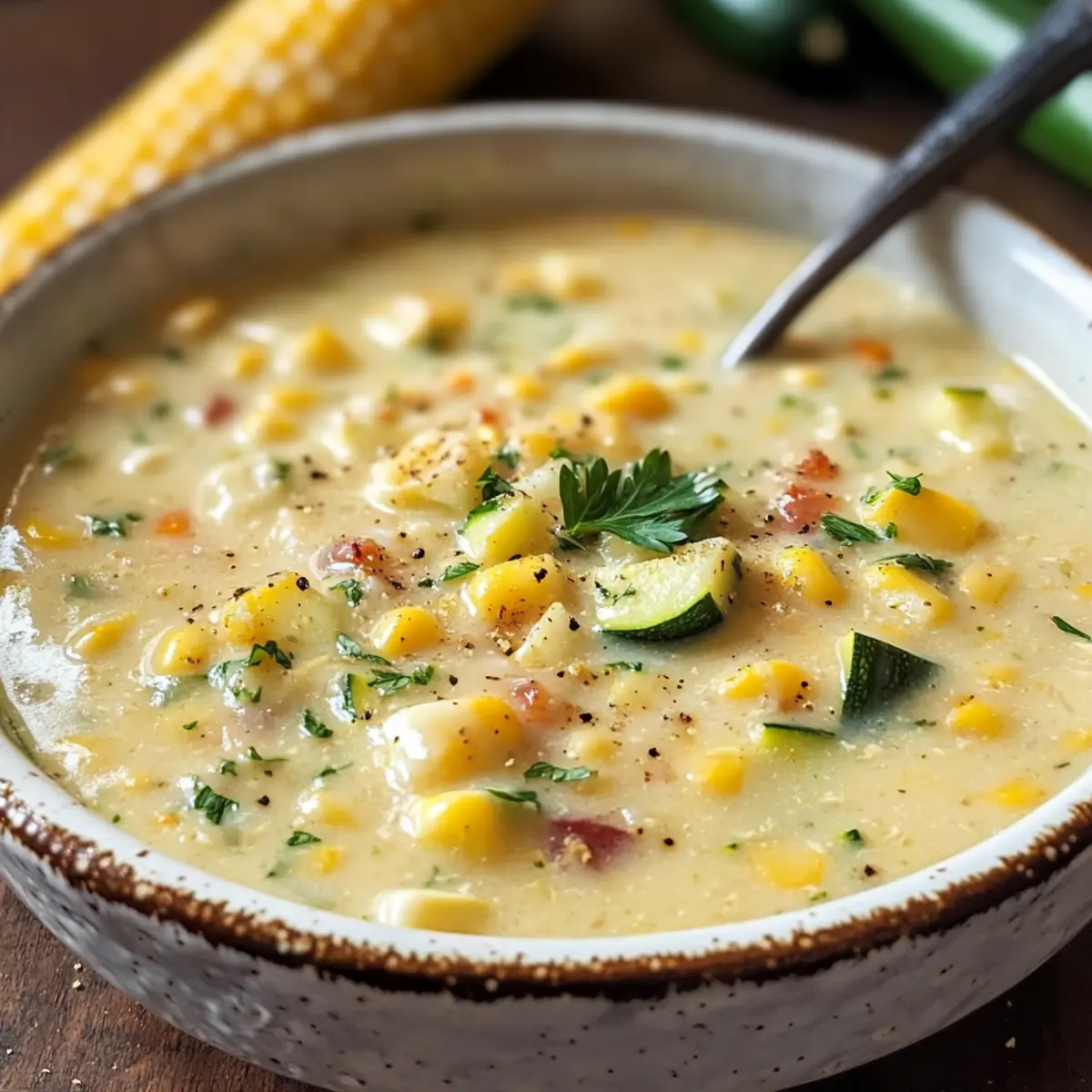 Creamy Summer Corn and Zucchini Chowder for Cozy Nights