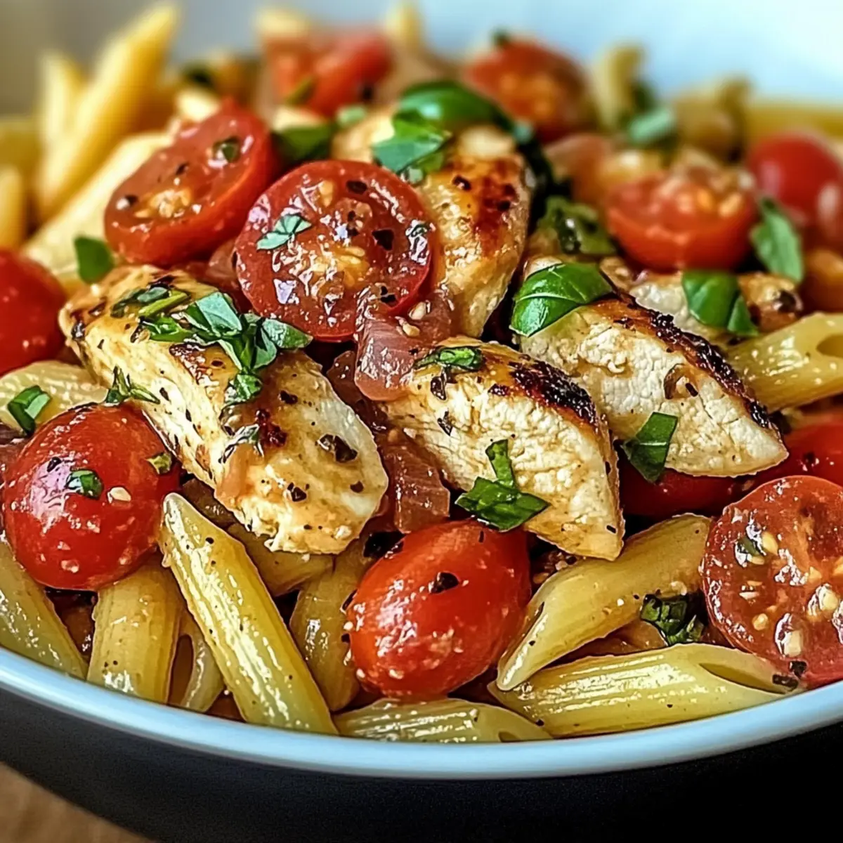 Delicious Bruschetta Chicken Pasta in Just 30 Minutes