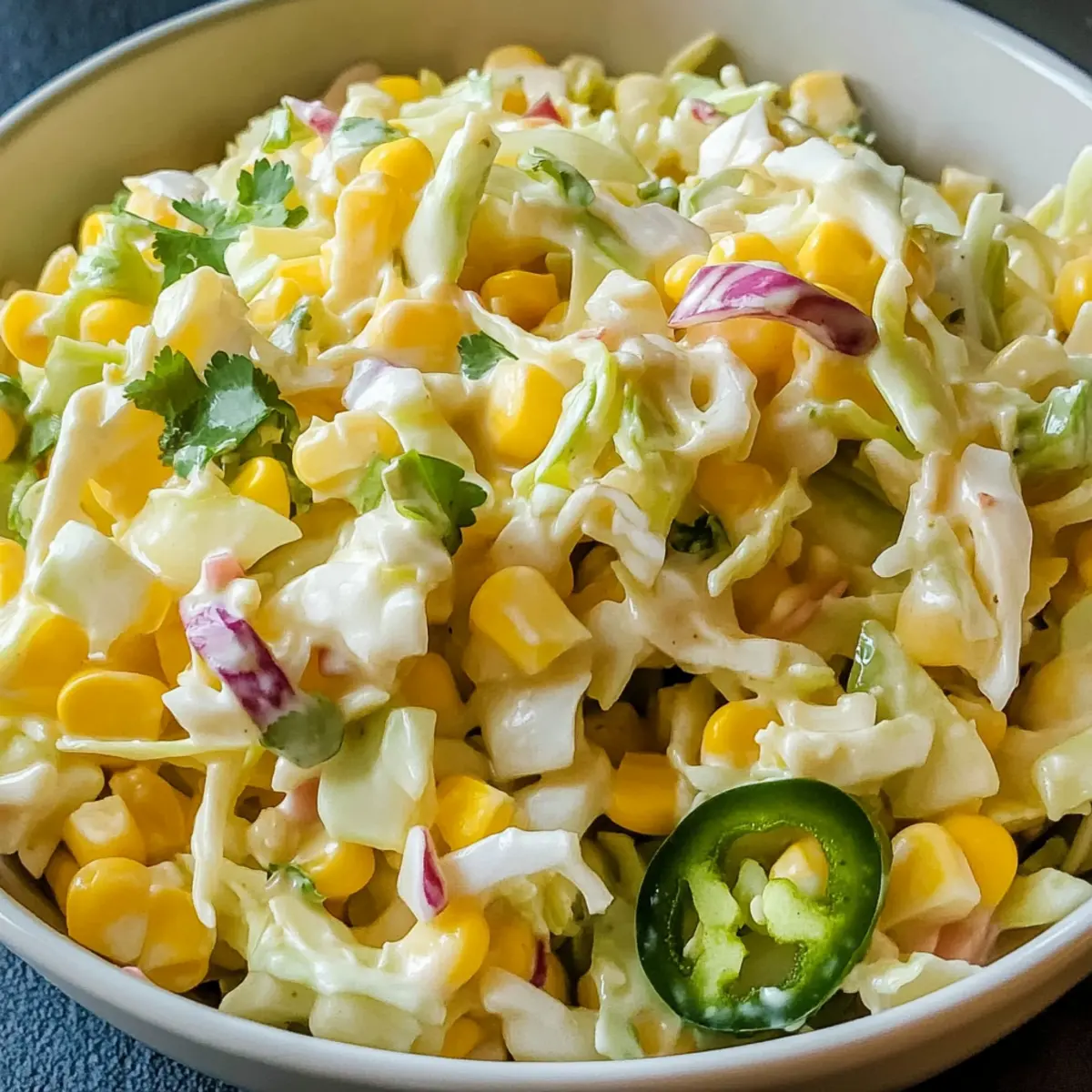 Spicy Jalapeno Corn Coleslaw: Your Summer Sidekick