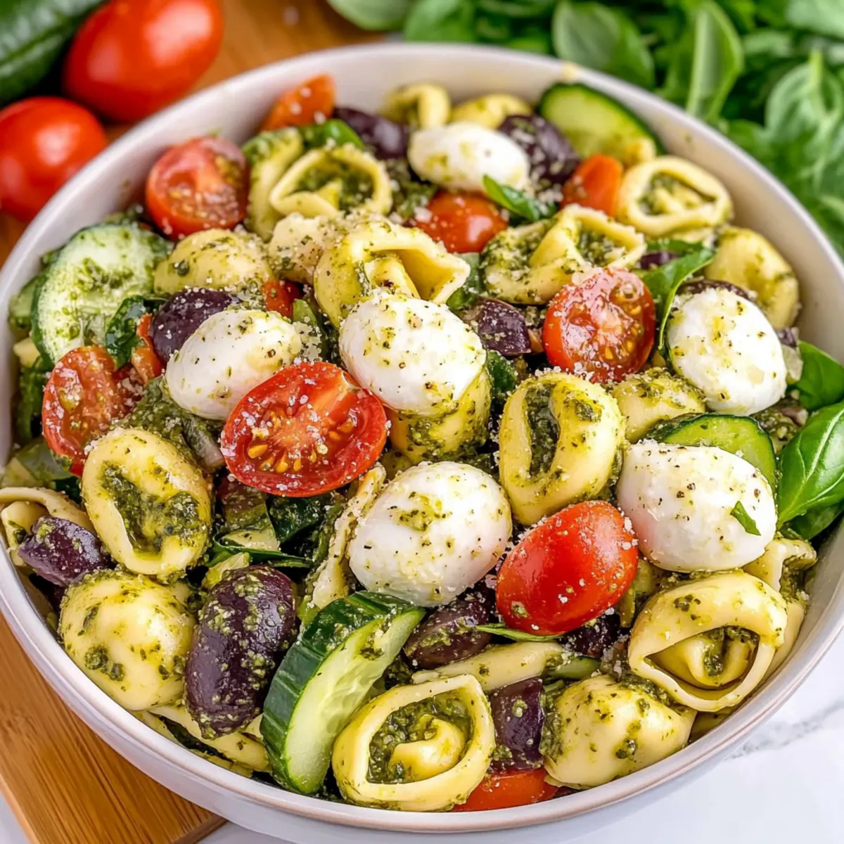 Flavor-Packed Cold Tortellini Pesto Salad for Effortless Entertaining