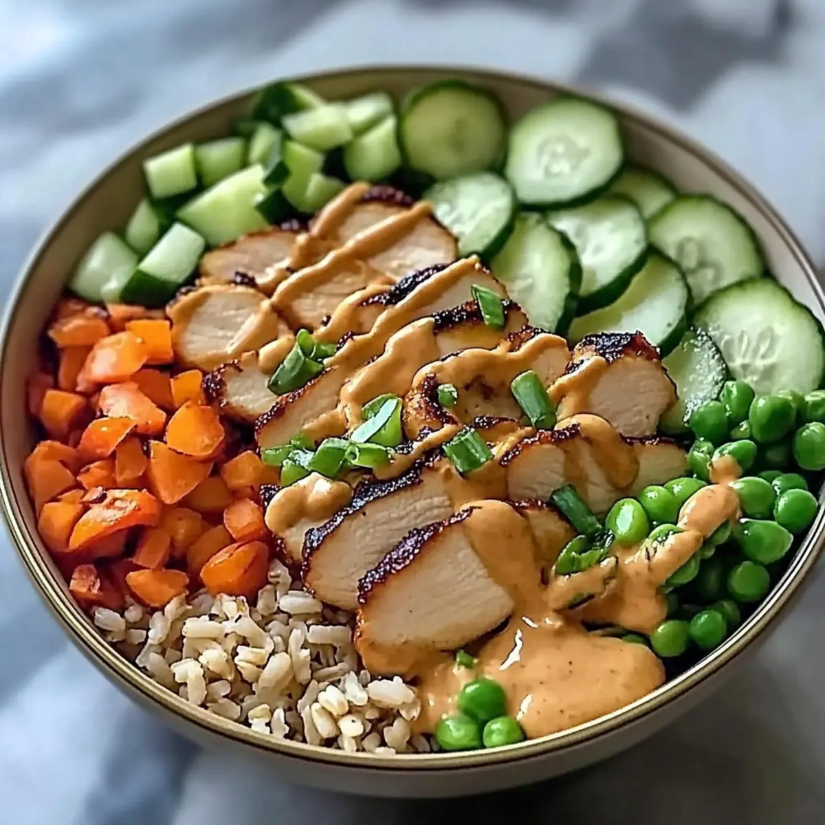 Savor the Flavor: Thai Peanut Chicken Buddha Bowl Bliss