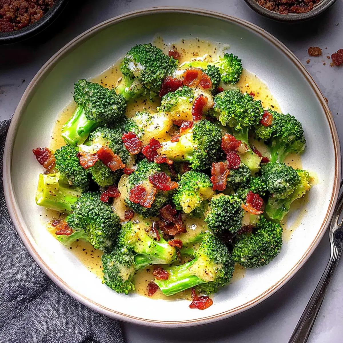 Broccoli With Garlic Sauce & Bacon: A Healthy Flavor Boost