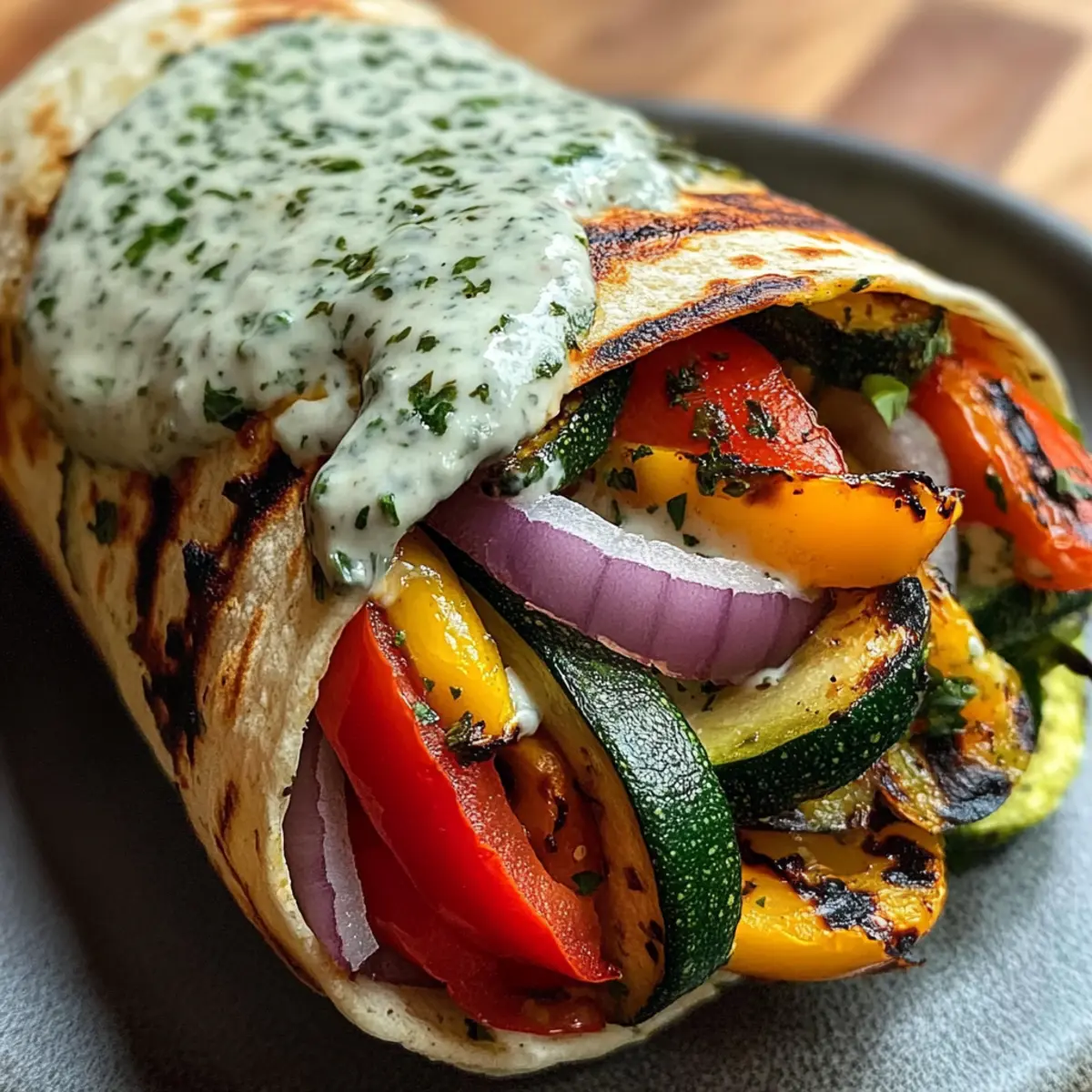 Grilled Mediterranean Veggie Wrap: Fresh Flavors for Lunch