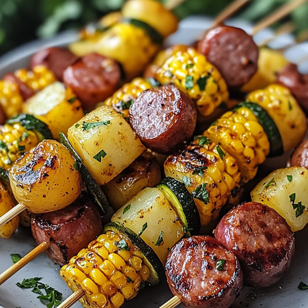 Savory Cowboy Butter Kielbasa and Potato Skewers for Summer Bliss