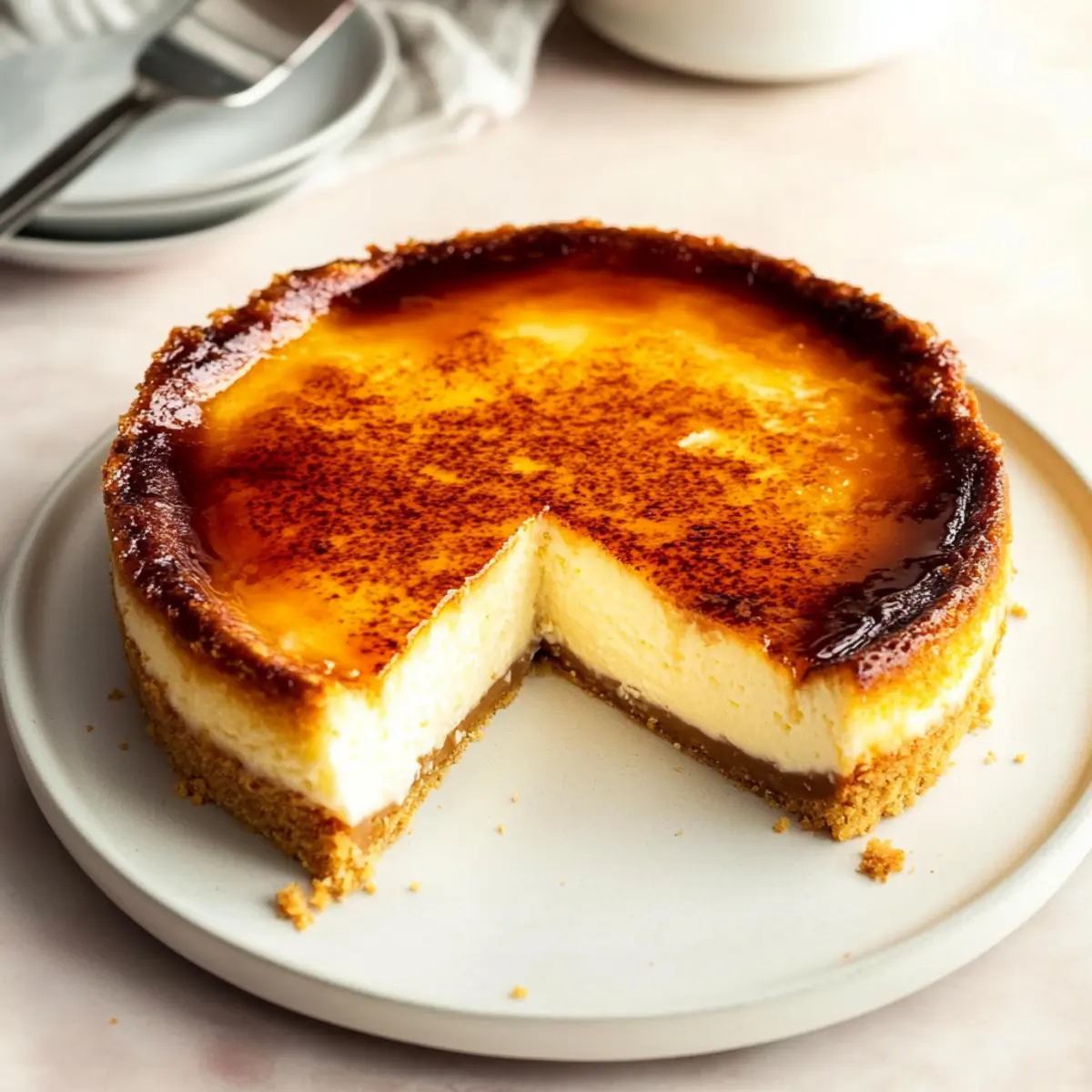 Indulge in Creamy Crème Brûlée Cheesecake Bliss Today