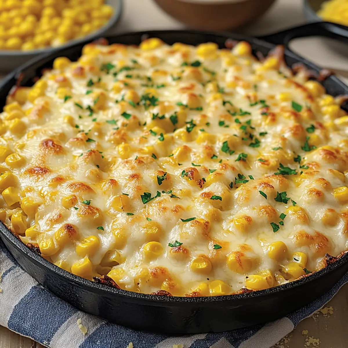 Cheesy Garlic Corn Skillet: Quick Comfort Food Delight