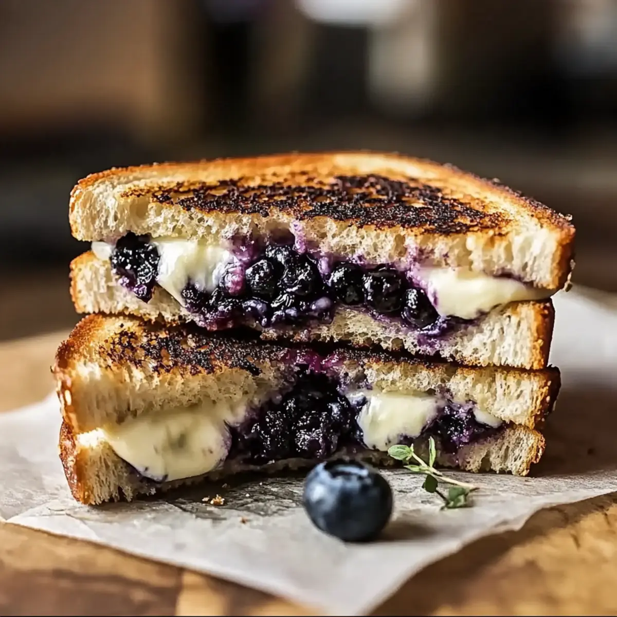 Blueberry Grilled Cheese: A Sweet & Savory Morning Delight