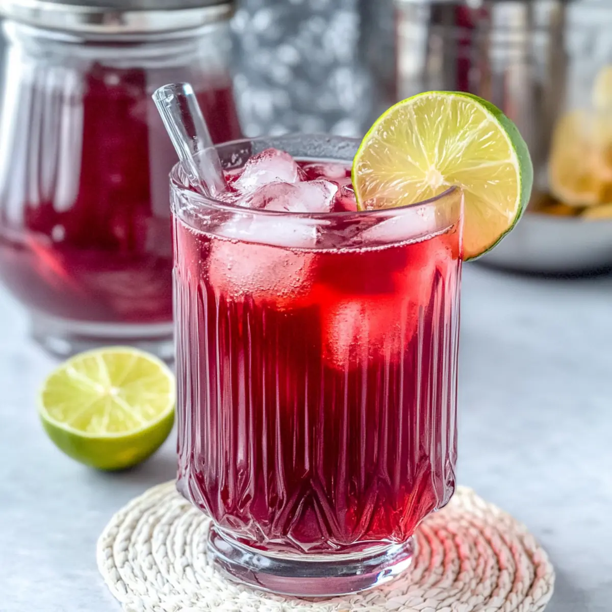 Refreshing Homemade Hibiscus Iced Tea for Hot Summer Days