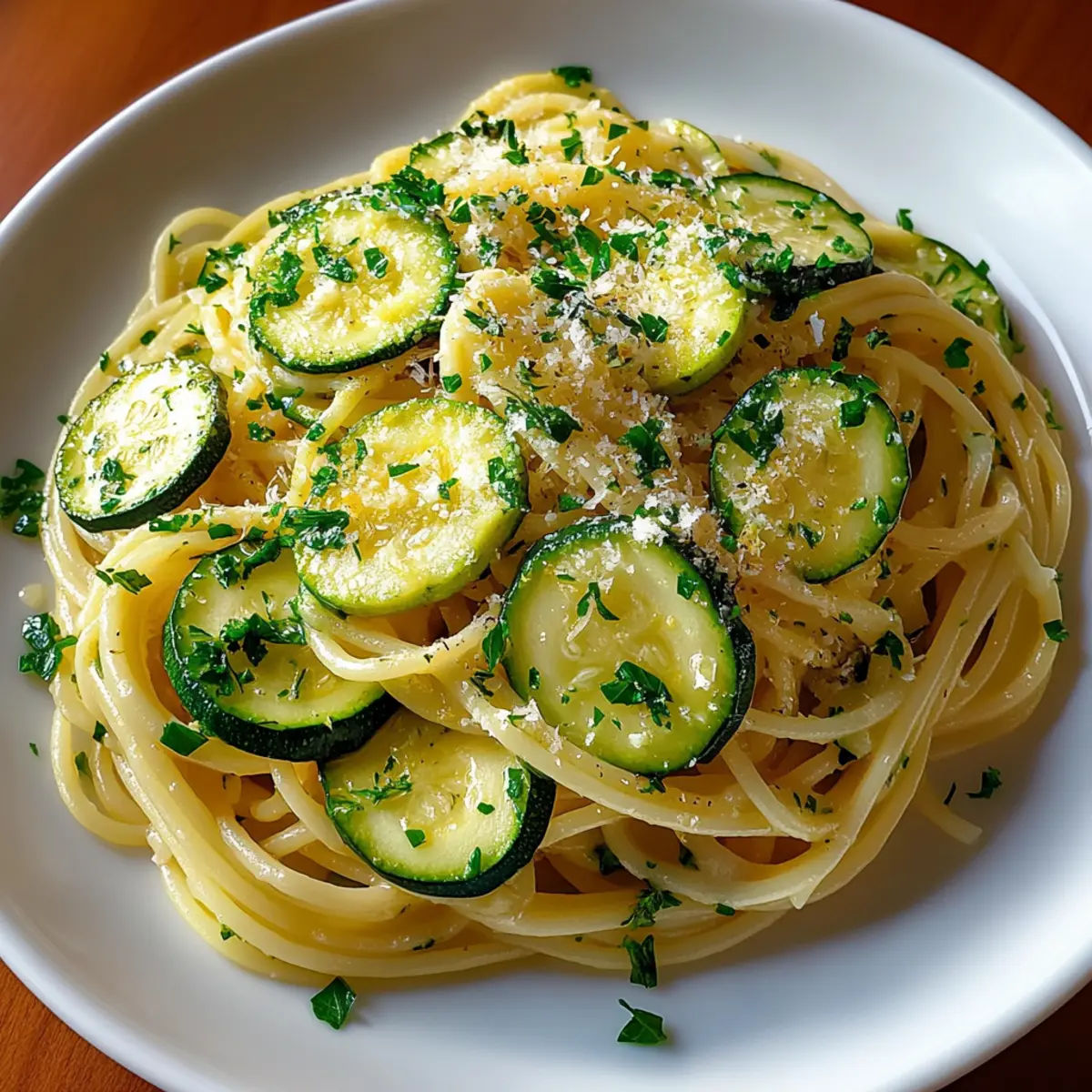 Pasta with Zucchini Lemon Garlic Sauce: Summer’s Freshness Unleashed