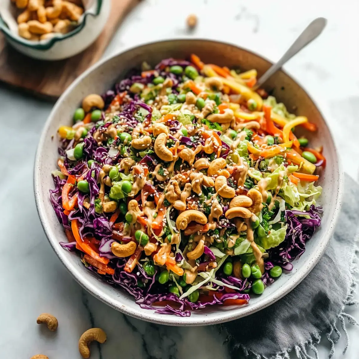 Crunchy Cashew Salad with Lively Sesame Dressing Magic