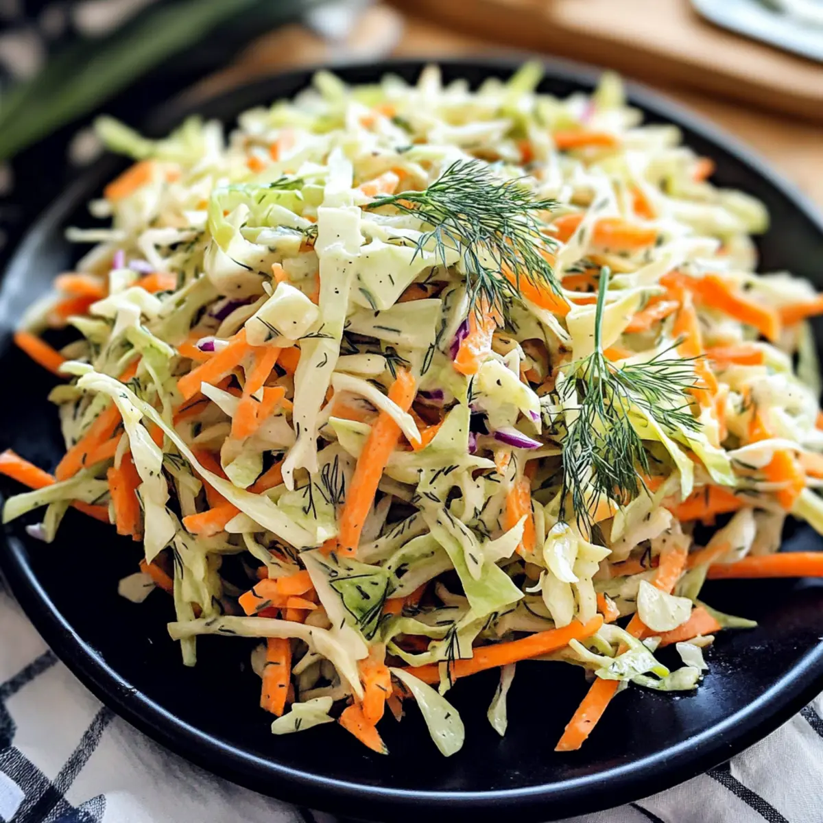 Crisp Cabbage Carrot Salad with Creamy Mustard Twist