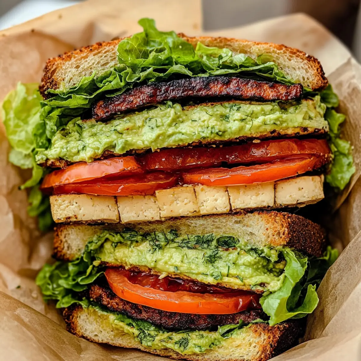 Smoky Tofu Lettuce Tomato (TLT) Sandwich for Summer Bliss