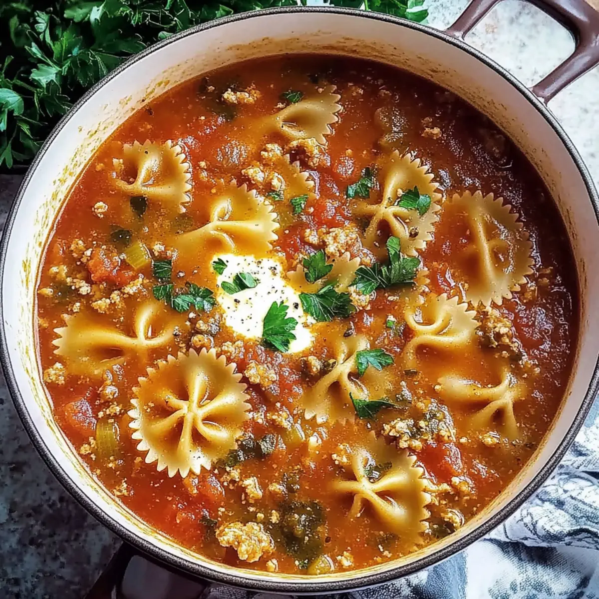 One-Pot Lasagna Soup: Cozy Comfort in Every Delicious Spoon