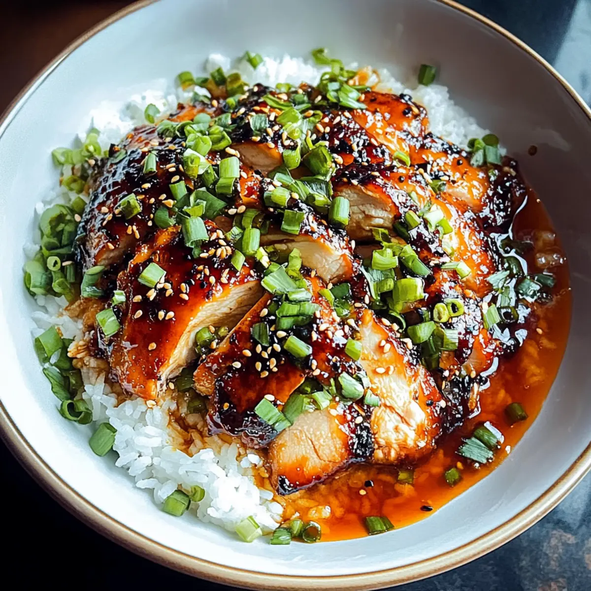 Savory Chicken in Garlic Ginger Broth with Rice for Comfort