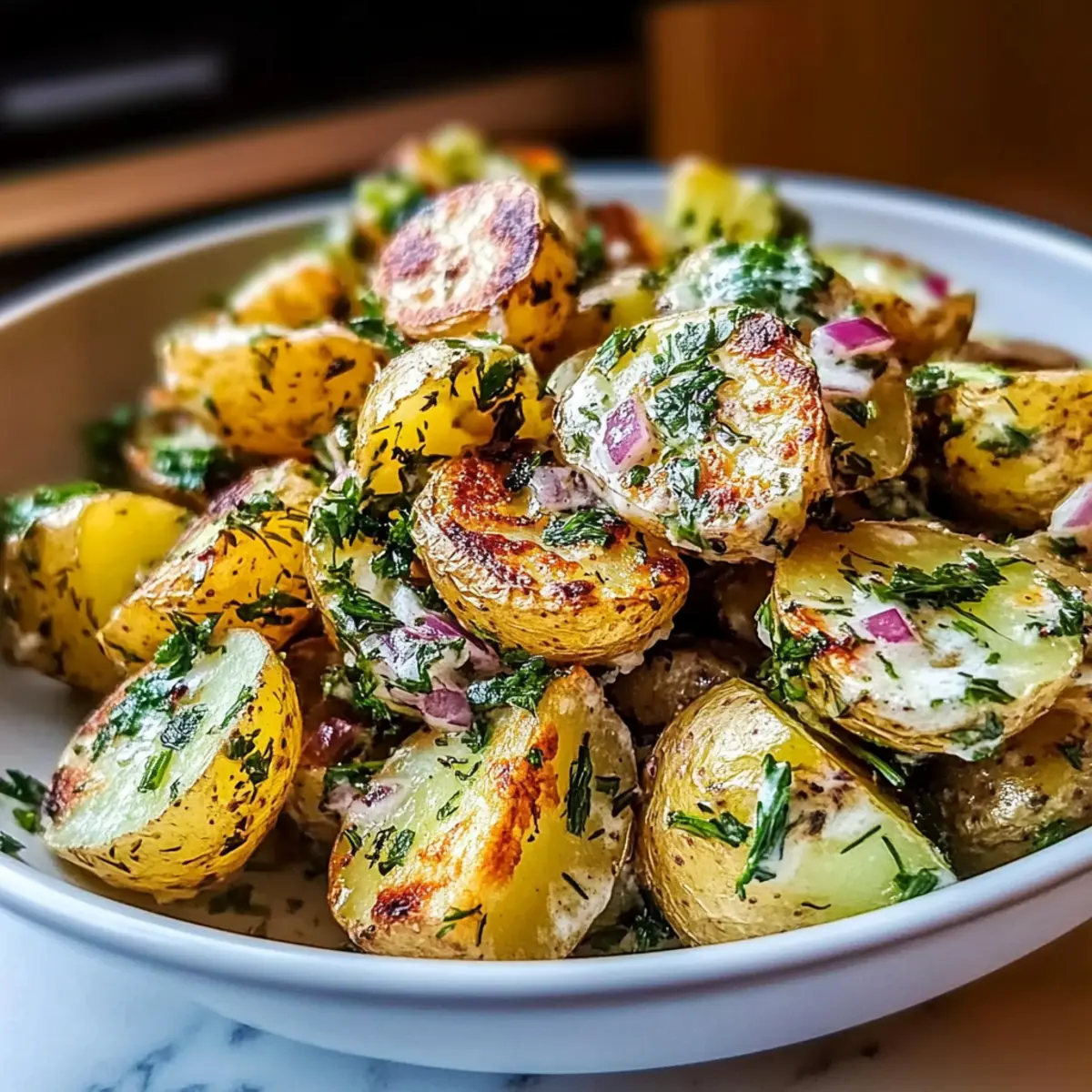 Herbed Roasted Potato Salad: Crunchy, Flavor-Packed Delight
