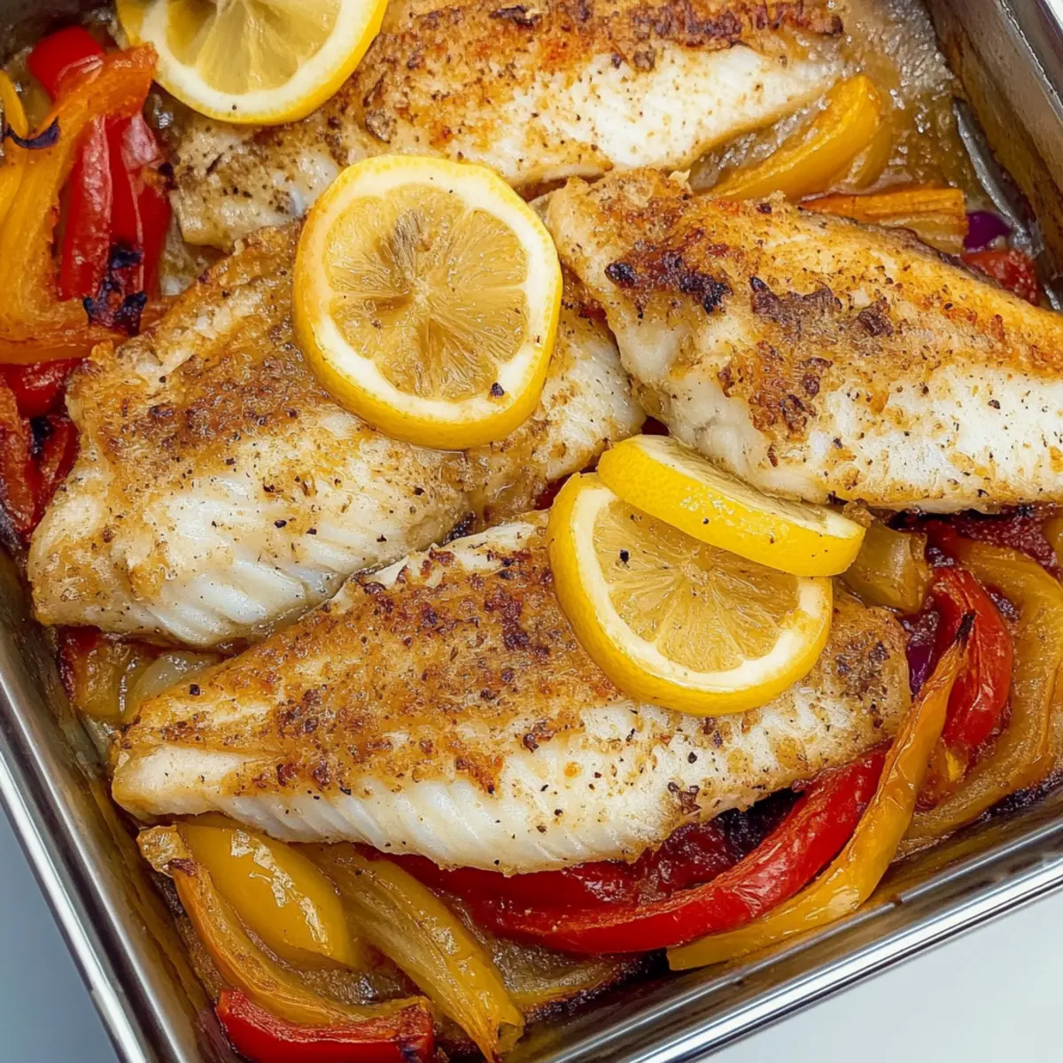 Savory Baked Tilapia in Lemon Garlic Sauce in Just 20 Minutes