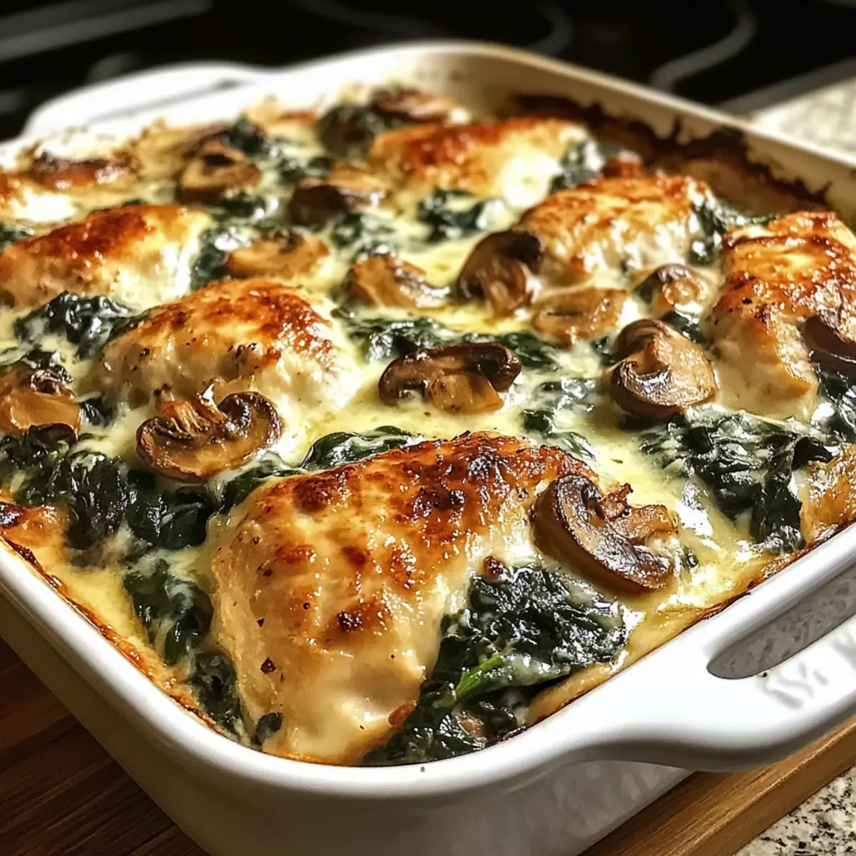 Delicious Low-Carb Chicken Spinach Mushroom Bake You’ll Love