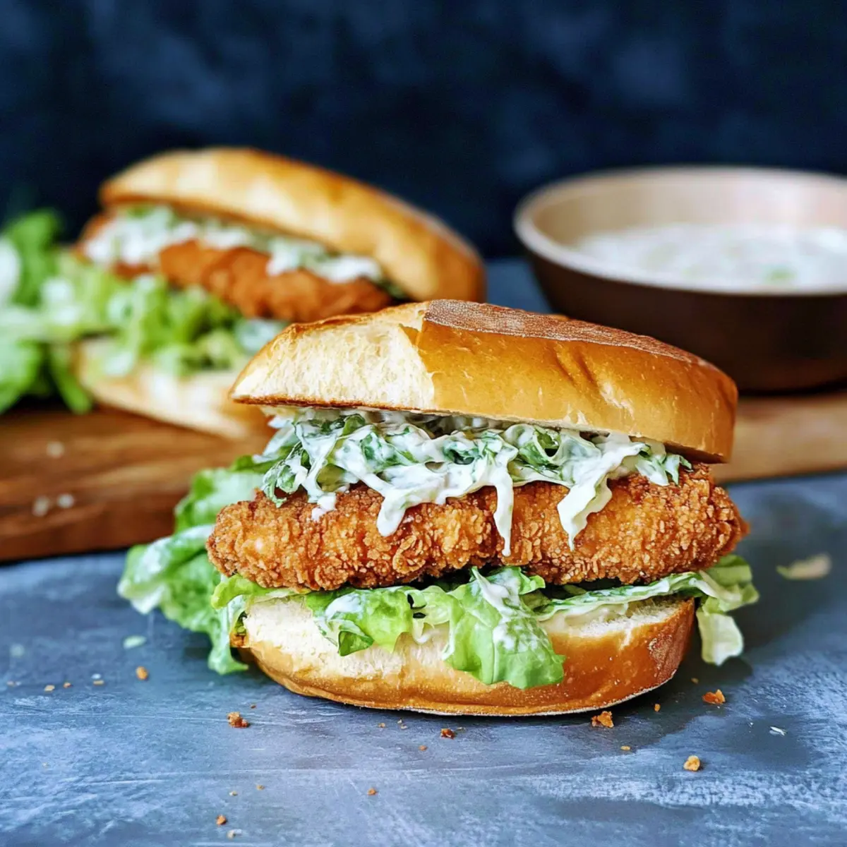 Crispy Chicken Caesar Sandwich for a Flavorful Lunch Delight