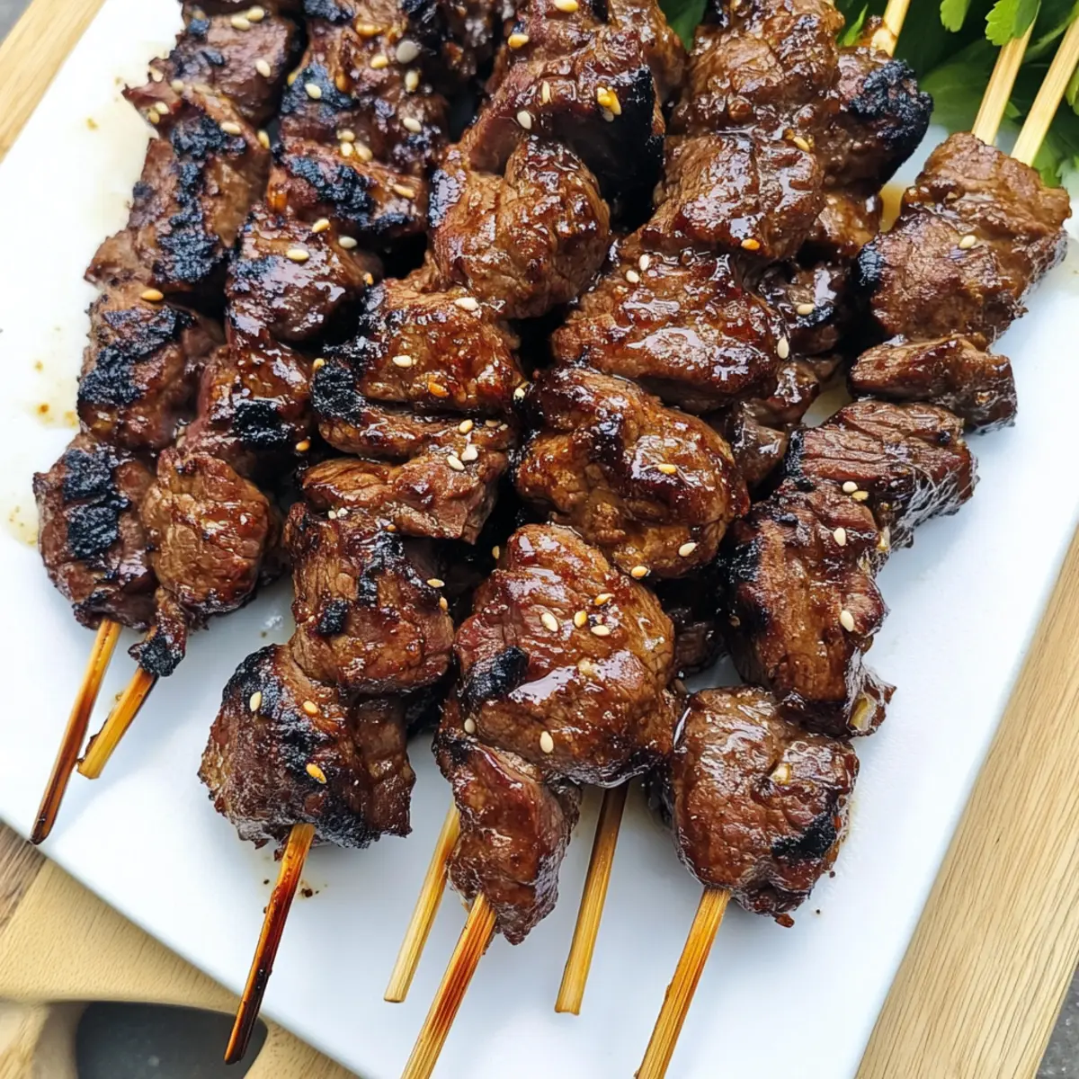 Savory Teriyaki Sesame Beef Skewers for Grill Mastery