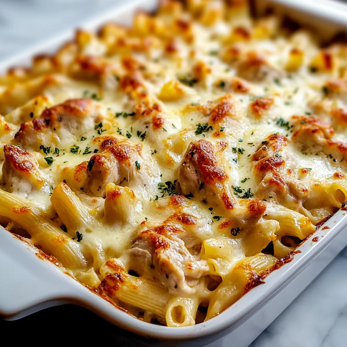 Garlic Parmesan Chicken Pasta Bake That's Pure Comfort