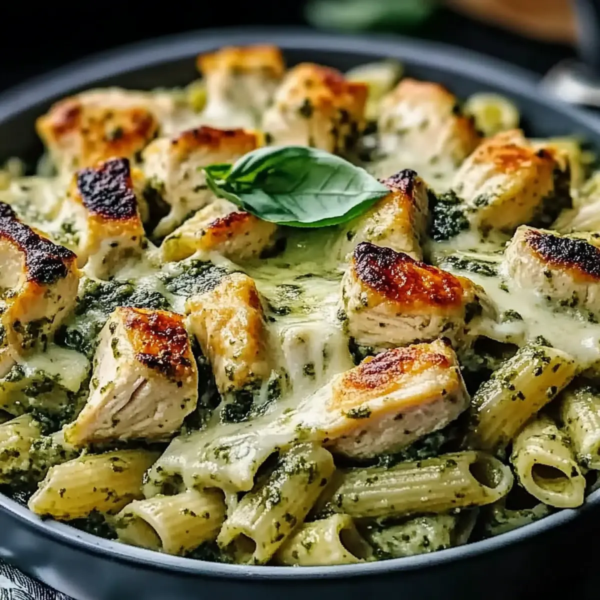 Creamy Pesto Chicken Pasta Bake: A Cozy Comfort Dish