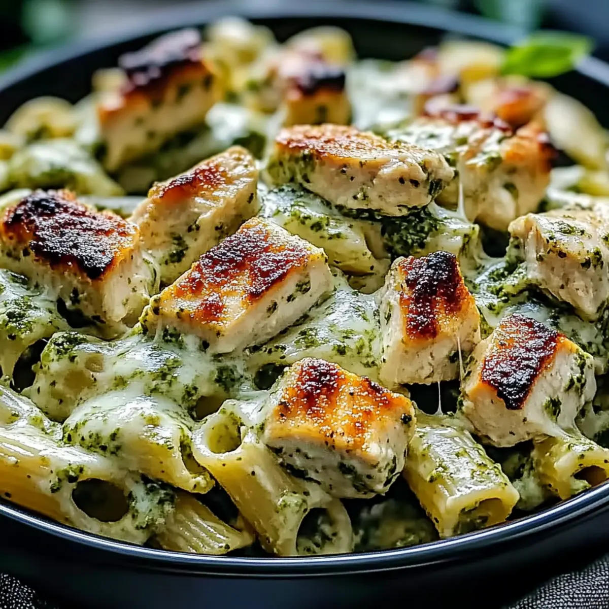 Creamy Pesto Chicken Pasta Bake for Cozy Family Dinners