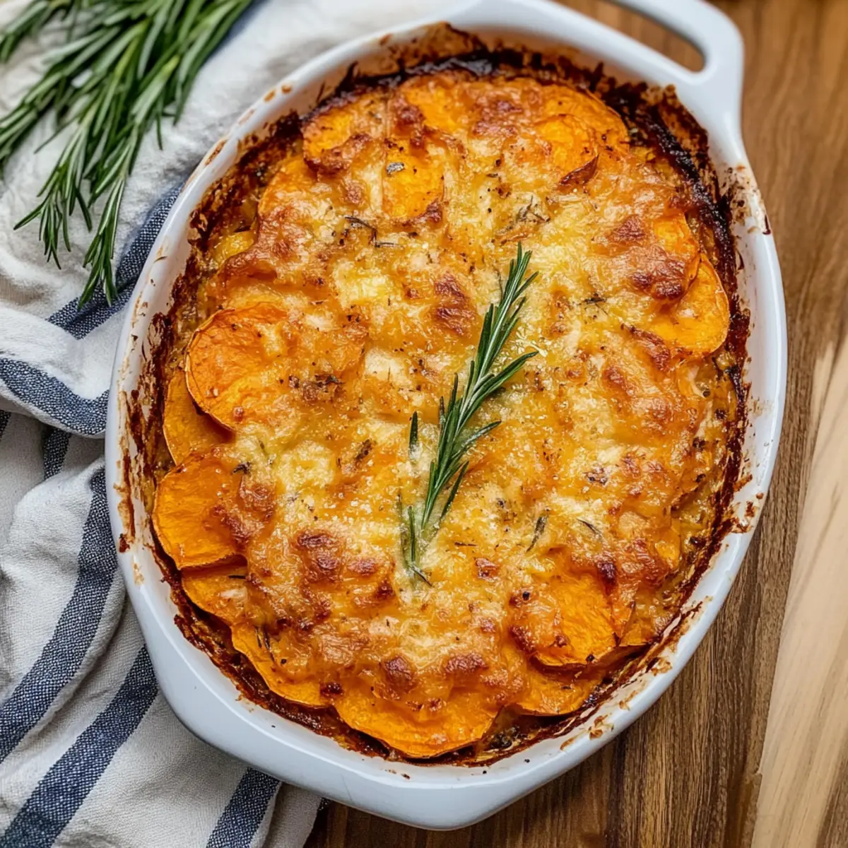 Creamy Sweet Potato Gratin with a Smoky Twist