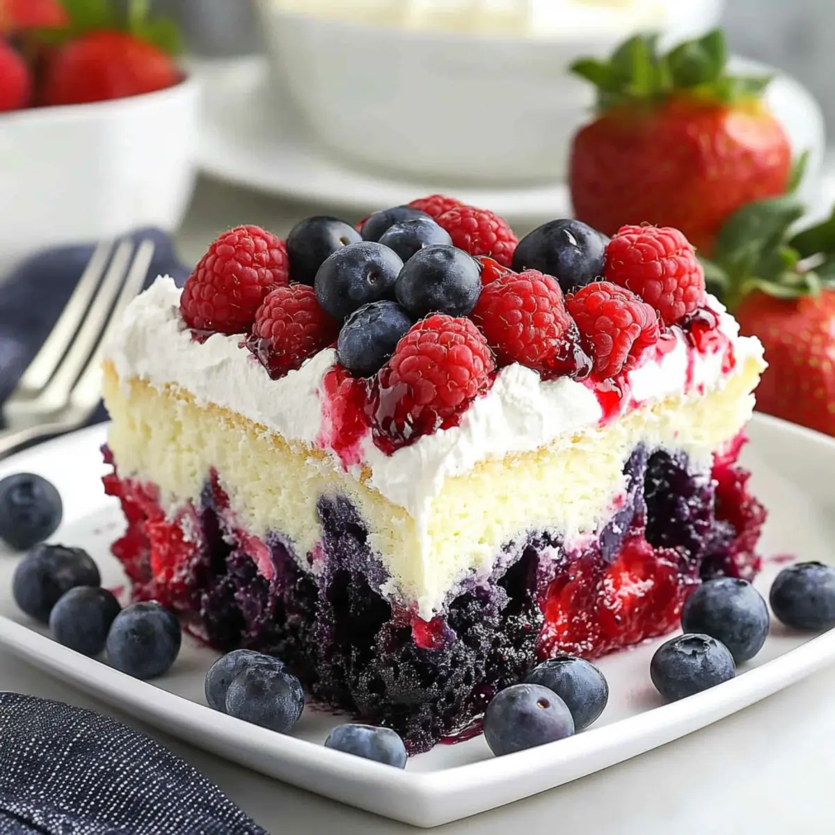 Delicious Summer Berry Poke Cake for Your Perfect Picnic