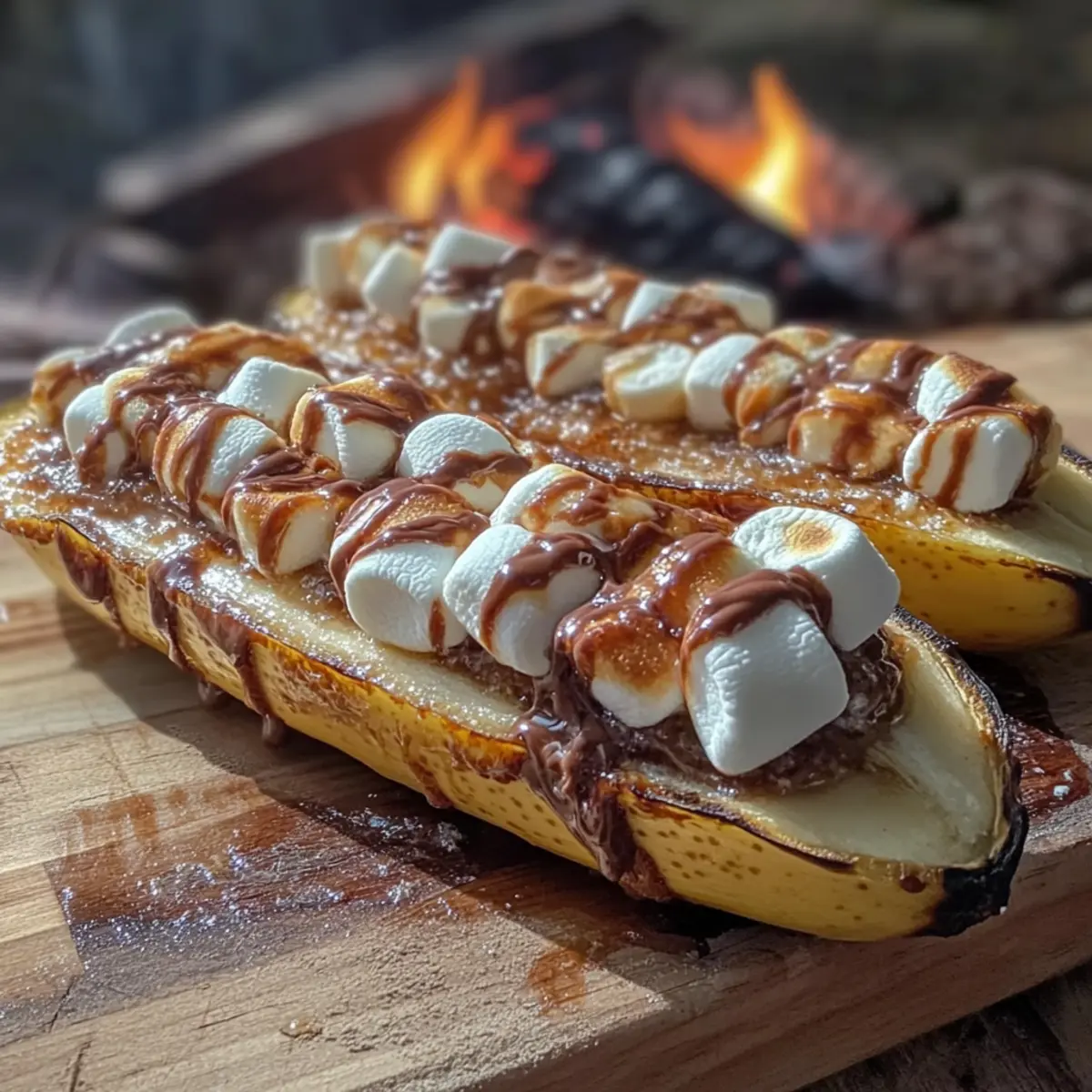 4th of July Campfire Banana Boats: A Gooey Sweet Delight