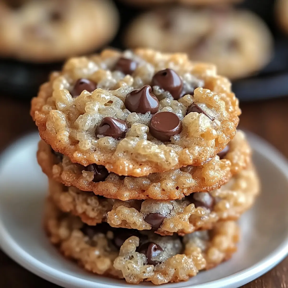 Chewy Rice Krispie Chocolate Chip Cookies for a Fun Twist