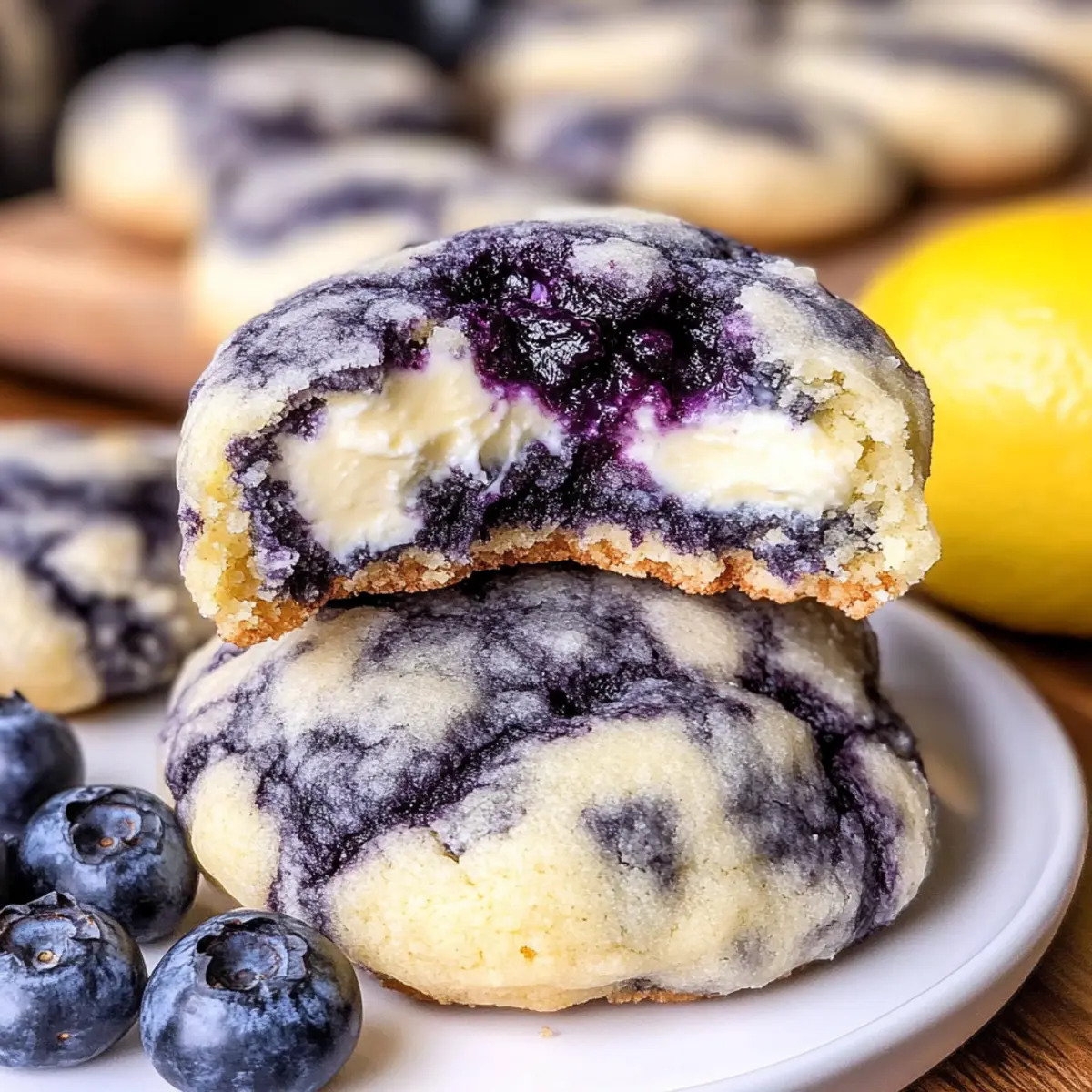 Lemon Blueberry Cheesecake Cookies That Melt in Your Mouth