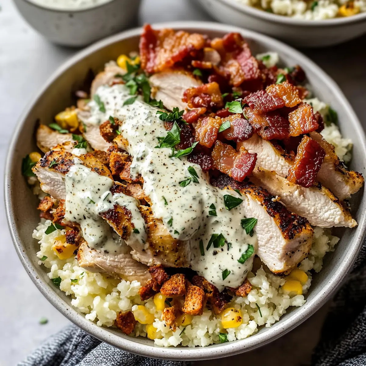Keto Chicken Beef Bacon Ranch Bowls for Ultimate Comfort