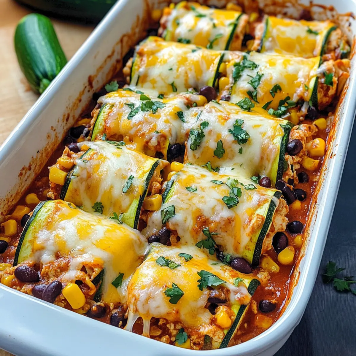 Zucchini Enchilada Roll Ups: A Healthy Tex-Mex Delight