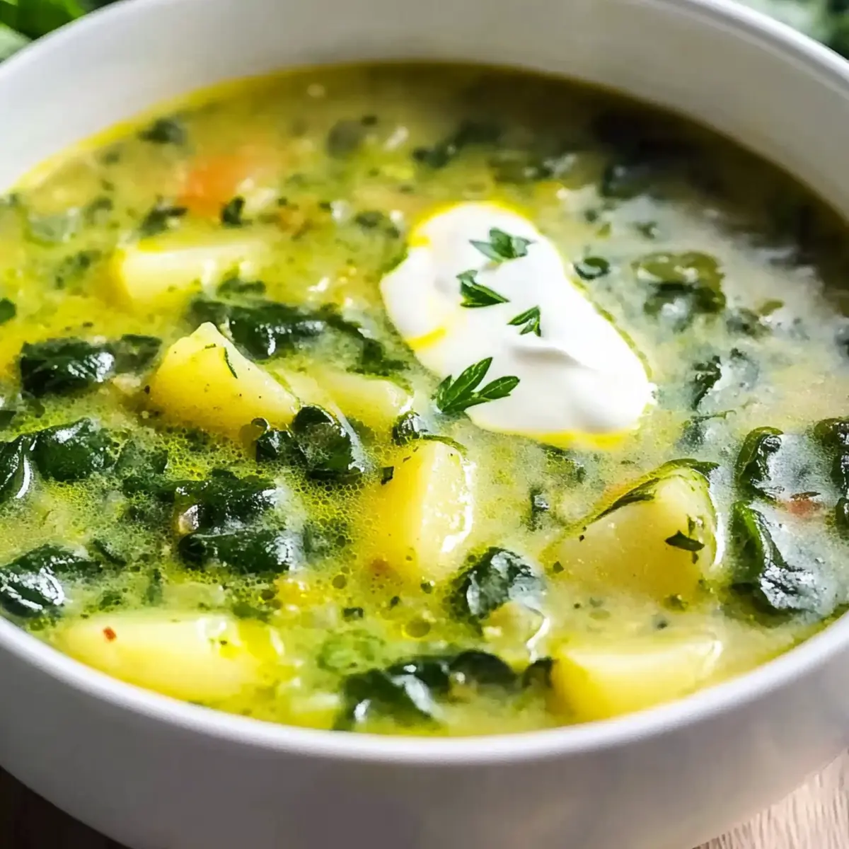 Delicious Green Borscht (Ukrainian Spinach Soup) in 30 Minutes