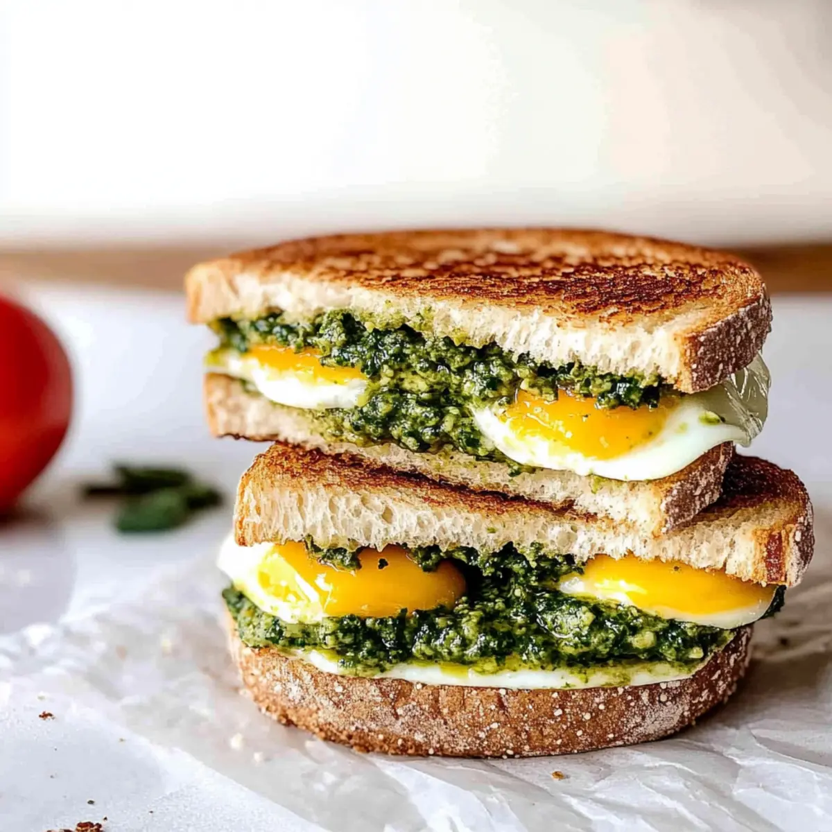 Healthy Pesto Egg Breakfast Sandwich: Your Morning Boost!