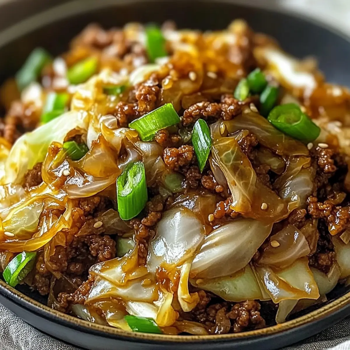 Savory Mongolian Cabbage with Ground Beef: Quick & Hearty Delight