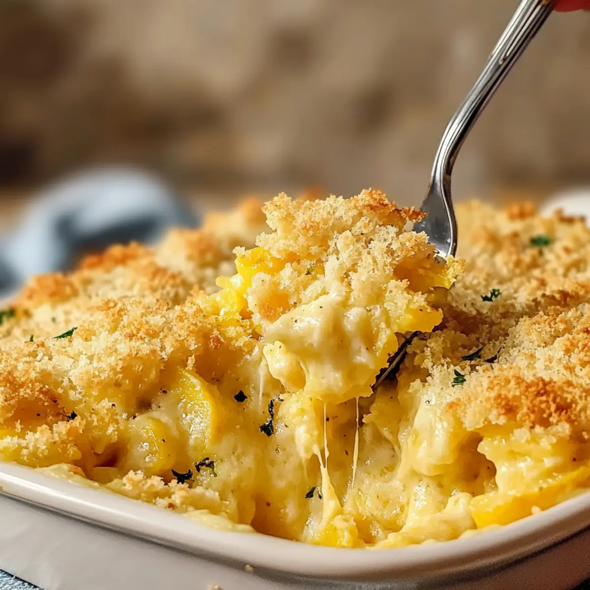Creamy Squash Casserole with Parmesan and Ritz Crackers Bliss