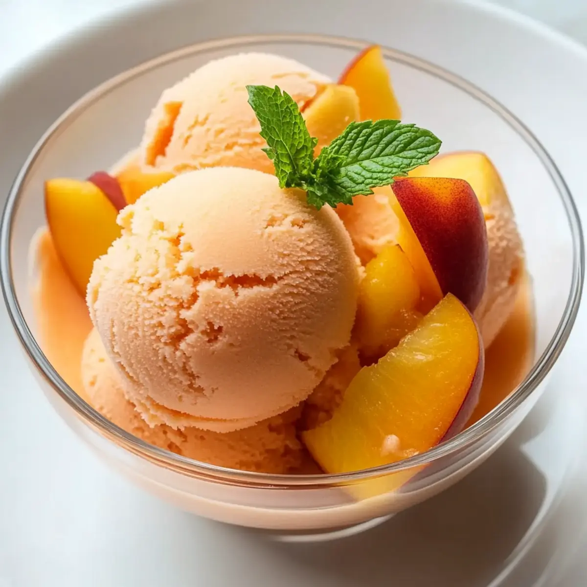 Refreshing 3 Ingredient Peach Sorbet for Sweet Summer Bliss