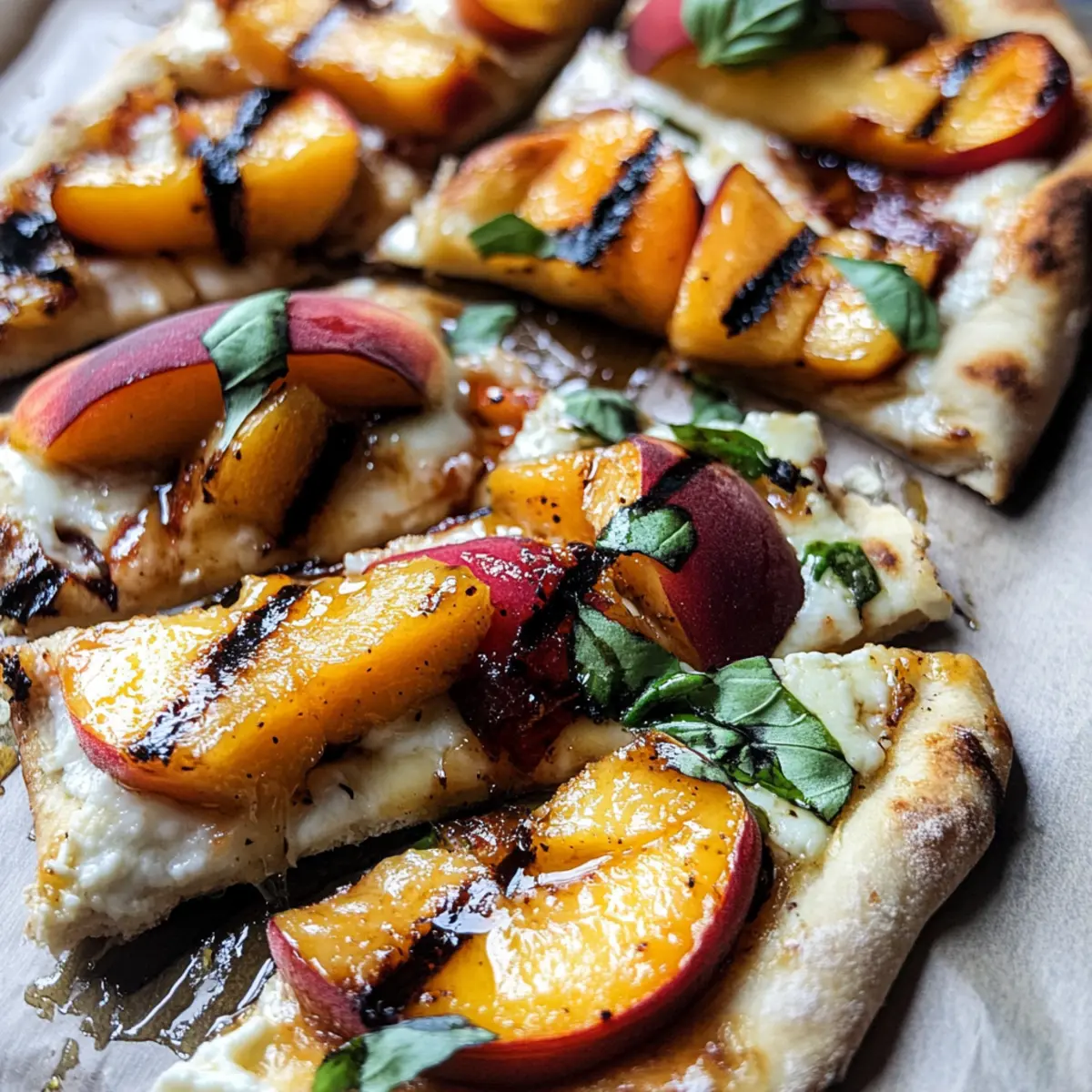 Grilled Peach Flatbread with Hot Honey: A Summer Delight