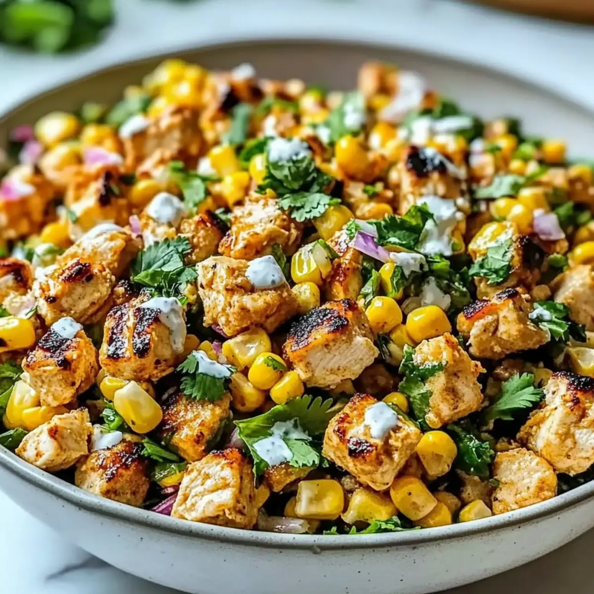 High Protein Chicken Street Corn Salad for a Delicious Twist