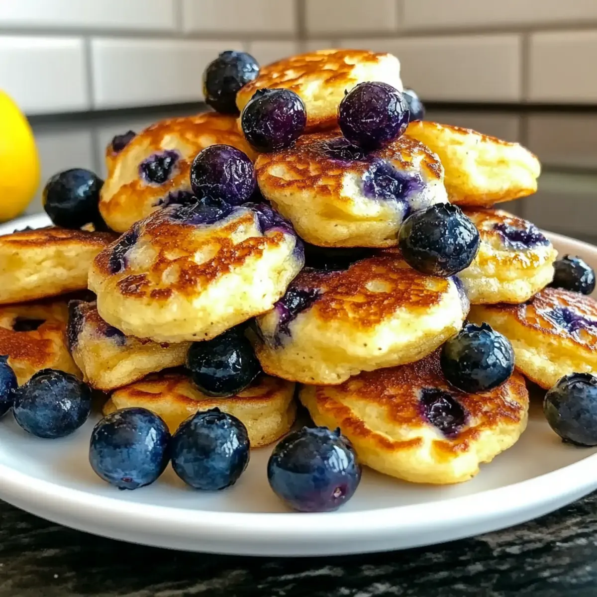 Lemon Blueberry Cottage Cheese Pancake Bites for Quick Mornings