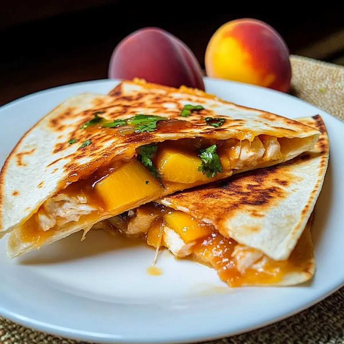 BBQ Chicken and Peach Quesadillas for a Quick Flavor Fix