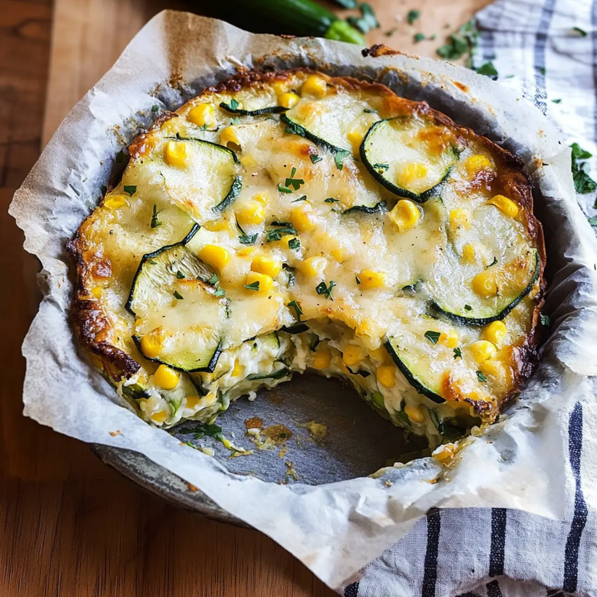 Sweet Corn and Zucchini Pie: A Cheesy Summer Delight