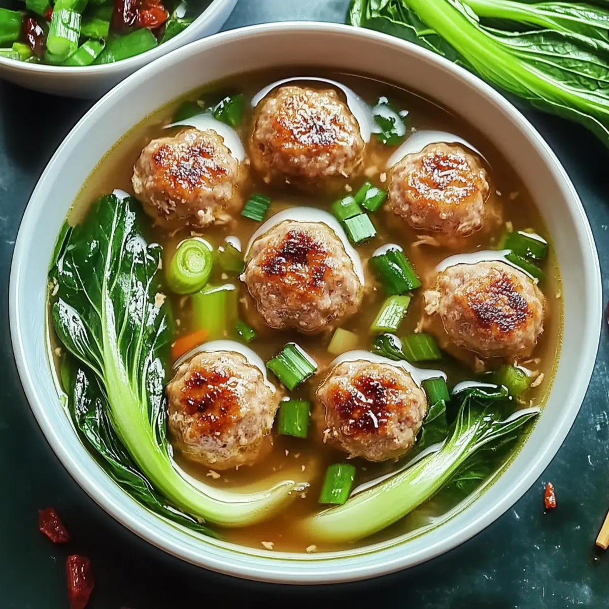 Ginger Chicken Meatball Soup with Bok Choy: A Cozy Classic