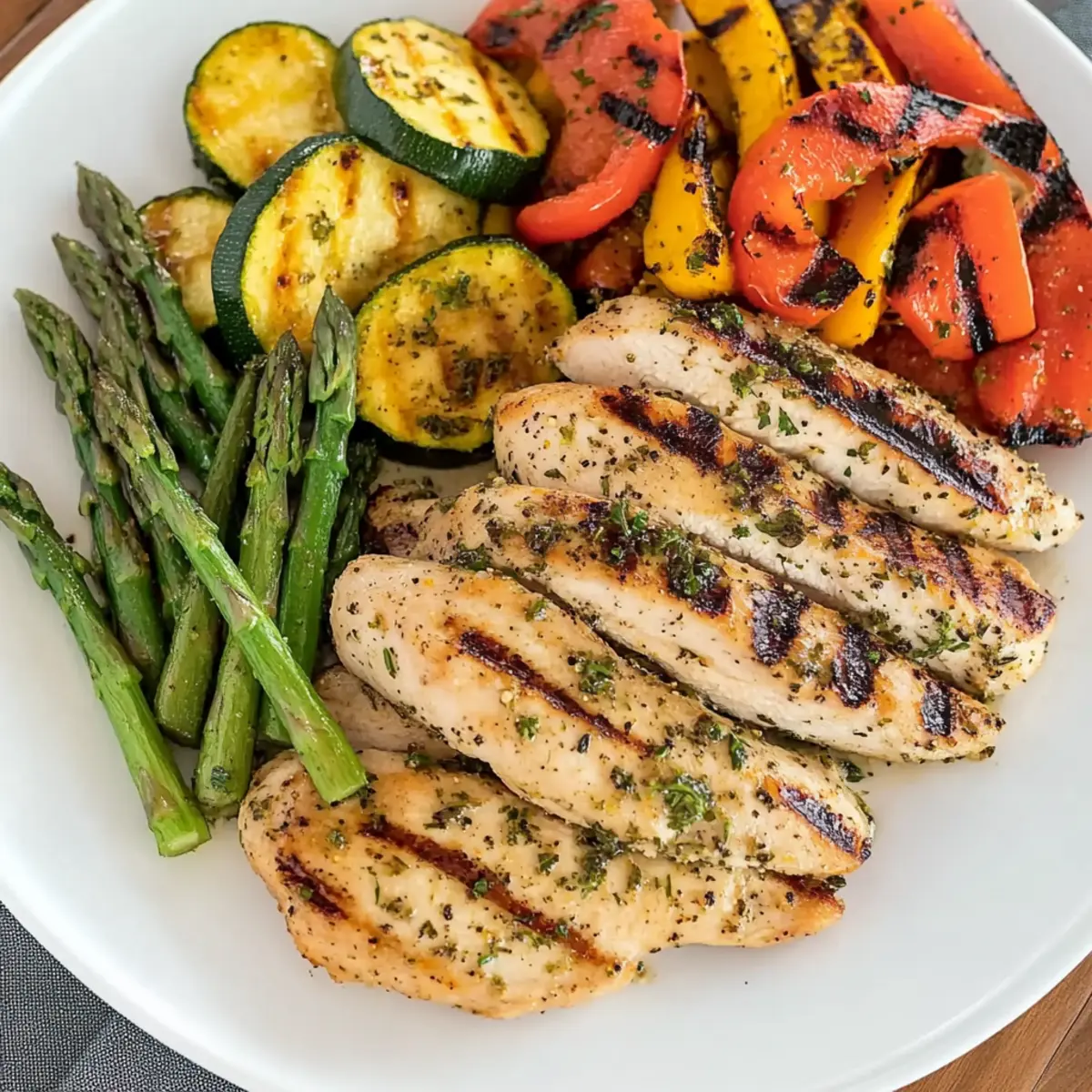 Grilled Garlic and Herb Chicken and Veggies - A Flavorful Escape