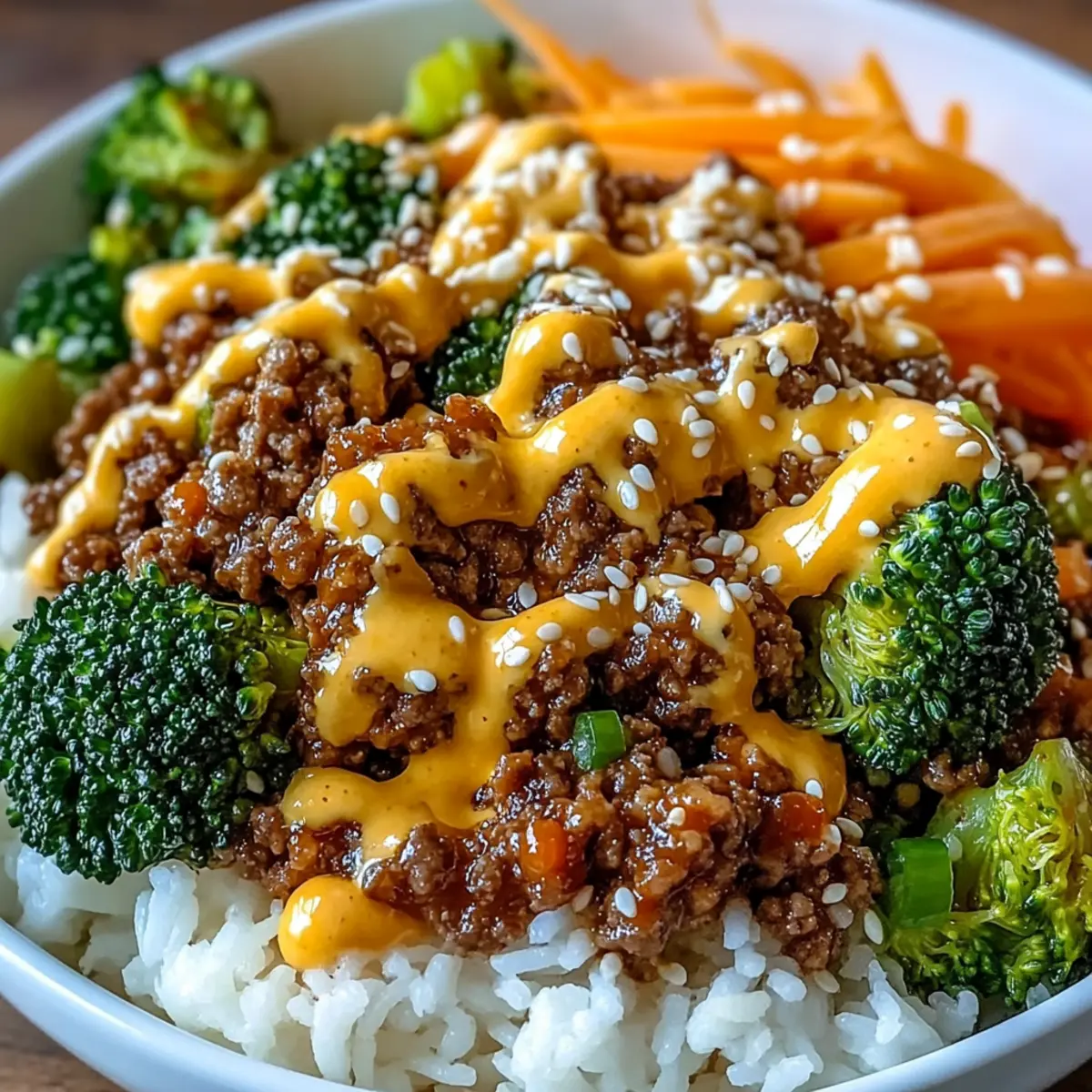 Savory Korean Ground Beef Bowls with a Spicy Twist